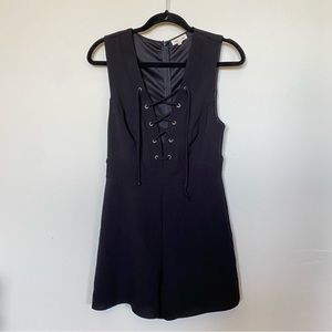 Urban Outfitters Lace-Up Black Romper